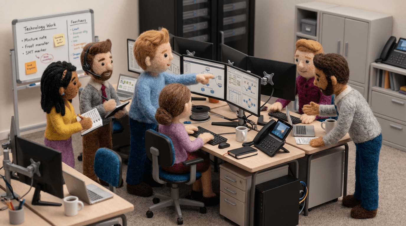 Logicos IT-professionals in een modern kantoor